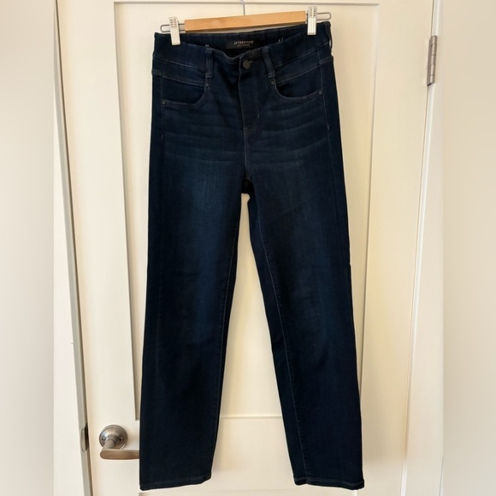 LIVERPOOL Los Angeles | dark denim pull on jeans “the slim” size 27 / 4